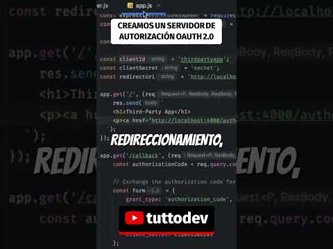 Descubre cómo crear un servidor de autorización con OAuth en NodeJS. #shorts